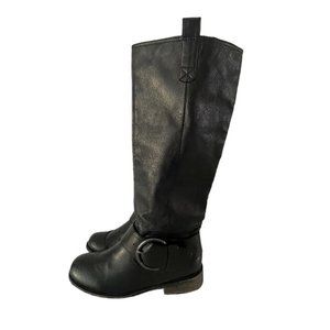Nine West Black Leather Boots 6.5 Pull-On